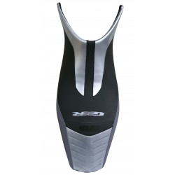 housse de selle bagster SUZUKI GSR 600 2006 ACIER/NOIR/GRIS METALLISÉ/LETTRES GRIS CLAIR