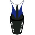 housse de selle bagster SUZUKI GSR600 2010 BLEU/BLANC/LETTRES BLANCHES ET BLEUES