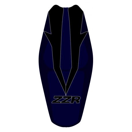 housse de selle bagster KAWASAKI ZZR1400 2008 GRIS CLAIR/NOIR/LETTRES NOIRES