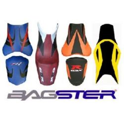 housse de selle bagster YAMAHA FZ1 2006-2007 NOIR/NUBUCK/LETTRES GRISES CLAIRES
