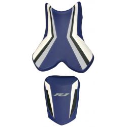 housse de selle bagster YAMAHA YZF-R1 2006 BALTIQUE/BLANC/NOIR/LETTRES GRISES CLAIRES