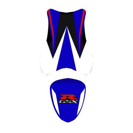 housse de selle bagster SUZUKI GSXR1000 2007-2008 BLEU/BLANC/NOIR/ROUGE/LETTRES ROUGES