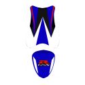 housse de selle bagster SUZUKI GSXR1000 2007-2008 BLEU/BLANC/NOIR/ROUGE/LETTRES ROUGES
