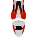 housse de selle bagster SUZUKI GSXR1000 2007 GRIS CLAIR/ROUGE/NOIR/LETTRES ROUGES