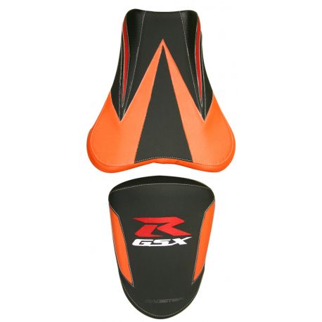 housse de selle bagster SUZUKI GSXR1000 2007 ORNGE/NOIR/CARBONE/LETTRES ROUGES