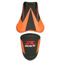 housse de selle bagster SUZUKI GSXR1000 2007 ORNGE/NOIR/CARBONE/LETTRES ROUGES