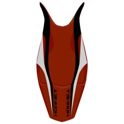 housse de selle bagster HONDA 600 HORNET 2007 ROUGE FONCE/NOIR/GREGE/LETTRES NOIRES