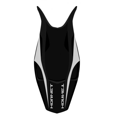 housse de selle bagster HONDA 600 HORNET 2007 NOIR/NOIR MAT/GREGE/LETTRES ARGENT