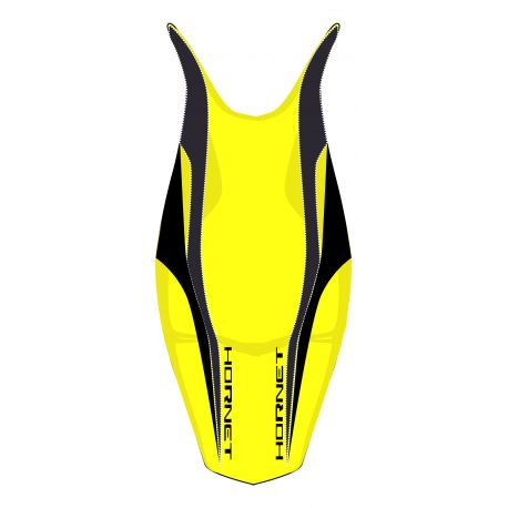 housse de selle bagster HONDA 600 HORNET 2008 SAFRAN/NOIR MAT/LETTRES NOIRES