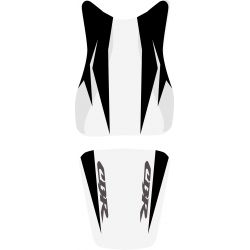 housse de selle bagster HONDA CBR600RR 2007 BLANC/NOIR/LETTRES ANTHRACITES