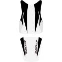 housse de selle bagster HONDA CBR600RR 2007 BLANC/NOIR/LETTRES ANTHRACITES