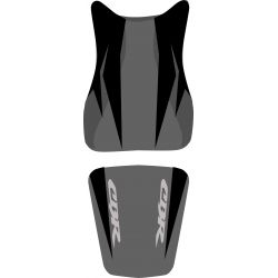 housse de selle bagster HONDA CBR600RR 2007 NOIR/NOIR MAT/LETTRES ANTHRACITES