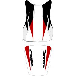 housse de selle bagster HONDA CBR600RR 2008 BLANC/NOIR/ROUGE/LETTRES NOIRES