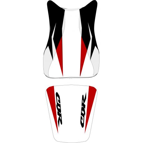 housse de selle bagster HONDA CBR600RR 2008 BLANC/NOIR/ROUGE/LETTRES NOIRES housse de selle bagster HONDA CBR600RR 2008 BLANC/NOIR/ROUGE/LETTRES NOIRES