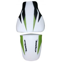 housse de selle bagster HONDA CBR600RR 2008 BLANC/NOIR/POMME/LETTRES NOIRES