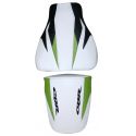 housse de selle bagster HONDA CBR600RR 2003-2011 2008 BLANC/NOIR/POMME/LETTRES NOIRES