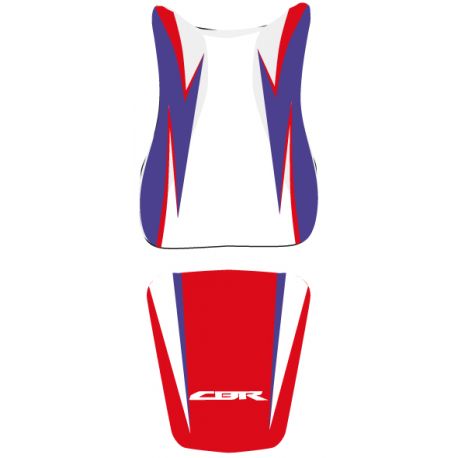 housse de selle bagster HONDA CBR600RR 2010-2011 ROUGE/BLEU/NOIR/LETTRES BLANC ET ROUGE housse de selle bagster HONDA CBR600RR 2010-2011 ROUGE/BLEU/NOIR/LETTRES BLANC ET ROUGE