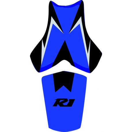 housse de selle bagster YAMAHA YZF-R1 2007 BALTIQUE/NOIR/GRIS CLAIR/LETTRES NOIRES