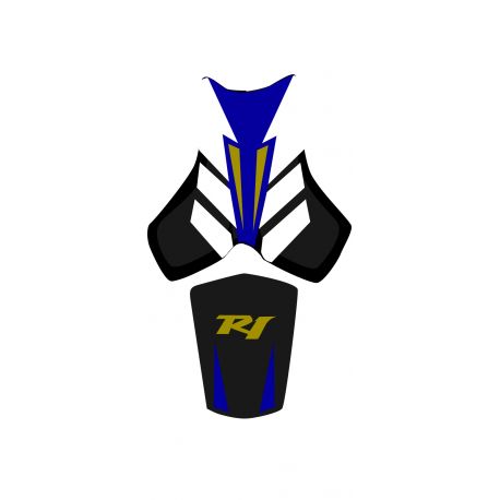 housse de selle bagster YAMAHA YZF-R1 2008 BALTIQUE/NOIR/BLANC/LETTRES OR