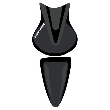 housse de selle bagster KAWASAKI ZX6R 2008 NOIR/NOIR MAT/LETTRES BLANCHES