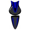 housse de selle bagster KAWASAKI ZX6R 2008 AZUR NACRE/NOIR/LETTRES BLANCHES