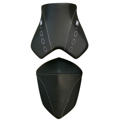 housse de selle bagster KAWASAKI Z1000 2007-2009 NOIR/NOIR MAT/LETTRES ANTHRACITES ET BLANCHES