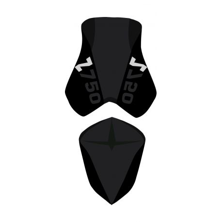 housse de selle bagster KAWASAKI Z750 2007-2009 NOIR/NOIR MAT/LETTRES NOIRES