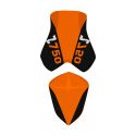 housse de selle bagster KAWASAKI Z750 2008 ORANGE/NOIR/LETTRES ORANGE