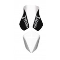 housse de selle bagster KAWASAKI Z1000 BLANC/NOIR/LETTRES ACIER 2009