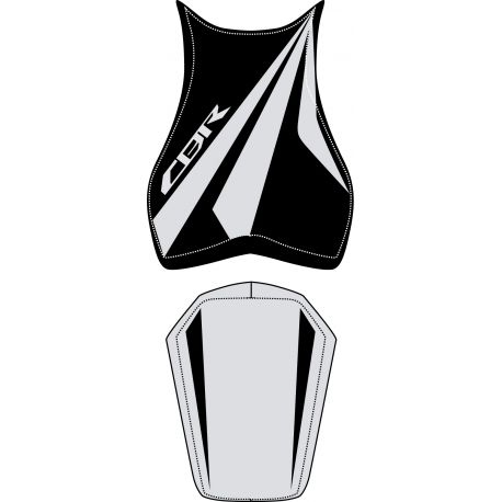 housse de selle bagster HONDA CBR1000RR 2008-2011 NOIR/GRIS/LETTRES GRISES CLAIRES