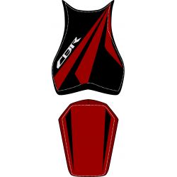 housse de selle bagster HONDA CBR1000RR 2008 BORDEAUX CLAIR/NOIR/LETTRES GRISES CLAIRES