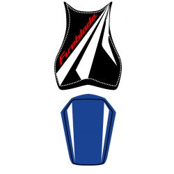housse de selle bagster HONDA CBR1000RR 2009 NOIR/BLANC/LETTRES ROUGES