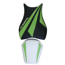 housse de selle bagster HONDA CBR1000RR 2009 NOIR/BLANC/PISTACHE/LETTRES BLANCHES