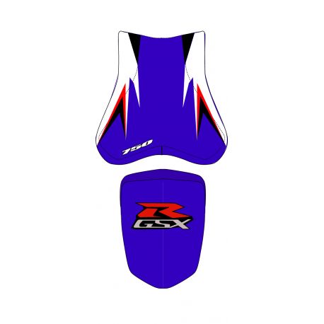 housse de selle bagster SUZUKI GSXR750 2008 BLEU/BLANC/ROUGE