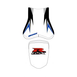 housse de selle bagster SUZUKI GSXR600 2008 BLANC/NOIR/GRIS