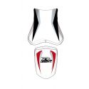 housse de selle bagster SUZUKI GSXR750 2009-2010 BLANC/NOIR/GRIS/LETTRES ROUGES