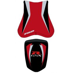 housse de selle bagster SUZUKI GSXR750 2010 NOIR/GRIS/VERMILLON/LETTRES GRISES