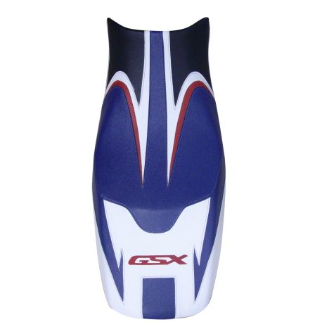housse de selle bagster SUZUKI GSX650F 2008 BLEU/BLANC/NOIR/LETTRES ROUGES