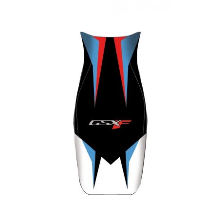 housse de selle bagster SUZUKI GSX650F 2009 GITANE/NOIR/ROUGE/BLANC/LETTRES ROUGES ET GRISES