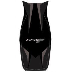 housse de selle bagster SUZUKI GSX650F 2010 NOIR/NOIR MAT/LETTRES GRISES ET BORDEAUX