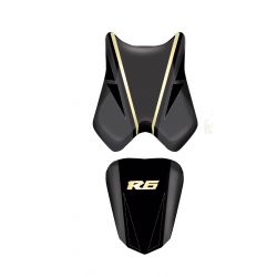 housse de selle bagster YAMAHA YZF-R6 2009-2010 NOIR/OR/LETTRES OR