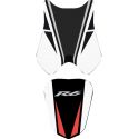 housse de selle bagster YAMAHA YZF-R6 2010-2011 NOIR/BLANC/ROUGE/LETTRES BLANCHES