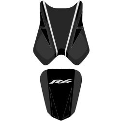 housse de selle bagster YAMAHA YZF-R6 2010 NOIR/GRIS/LETTRES GRISES