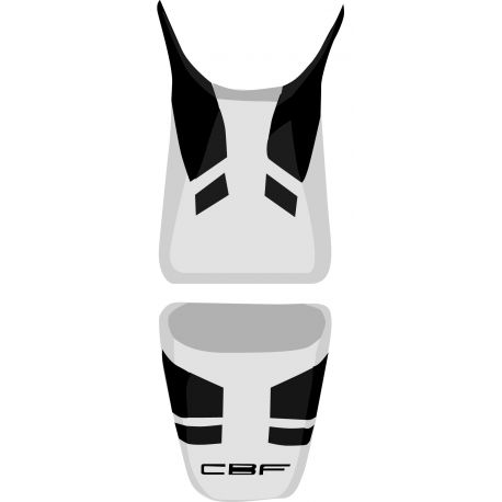 housse de selle bagster HONDA CBF600S 2008-2009 GRIS CLAIR/NOIR/LETTRES NOIRES