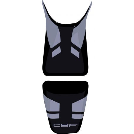 housse de selle bagster HONDA CBF600S 2008-2009 ACIIER/NOIR/LETTRES NOIRES