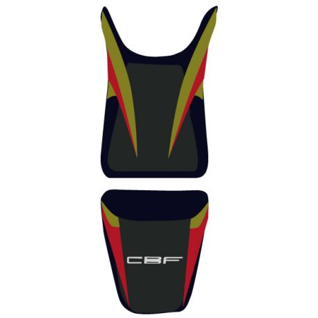 housse de selle bagster HONDA CBF600S 2010-2011 VERT OLIVE/NOIR/LETTRES VERT OLIVE