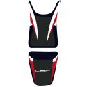 housse de selle bagster HONDA CBF600S 2010-2011 BLANC/NOIR/LETTRES BLANCHES