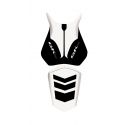 housse de selle bagster SUZUKI GSX1340 B-KING 2009 BLANC/NOIR/LETTRES BLANCHES
