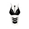 housse de selle bagster SUZUKI GSX1340 B-KING 2009 BLANC/NOIR/LETTRES BLANCHES 0