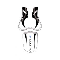 housse de selle bagster HONDA CB1000R 2008-2011 BLANC/NOIR